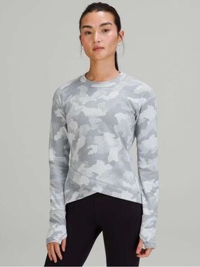 Lululemon Close to Crossing Long Sleeve Shirt *Rulu in Camo Jacquard Rhino Grey